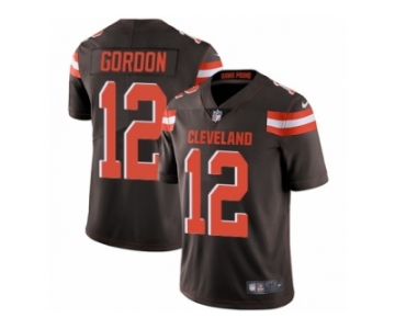 Men's Nike Cleveland Browns #12 Josh Gordon Vapor Untouchable Limited Brown Team Color NFL Jersey