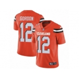 Men's Nike Cleveland Browns #12 Josh Gordon Vapor Untouchable Limited Orange Alternate NFL Jersey