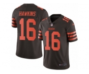 Men's Nike Cleveland Browns #16 Andrew Hawkins Limited Brown Rush NFL Jersey