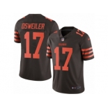 Men's Nike Cleveland Browns #17 Brock Osweiler Limited Brown Rush NFL Jersey