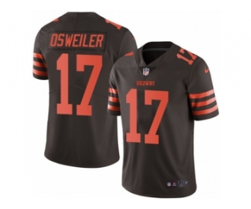 Men's Nike Cleveland Browns #17 Brock Osweiler Limited Brown Rush NFL Jersey