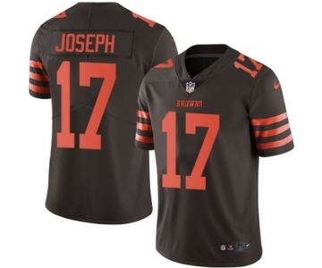 Men's Nike Cleveland Browns #17 Greg Joseph Limited Brown Rush Vapor Untouchable NFL Jersey