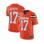 Men's Nike Cleveland Browns #17 Greg Joseph Orange Alternate Vapor Untouchable Limited Player NFL Jersey