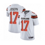 Men's Nike Cleveland Browns #17 Greg Joseph White Vapor Untouchable Limited Player NFL Jersey