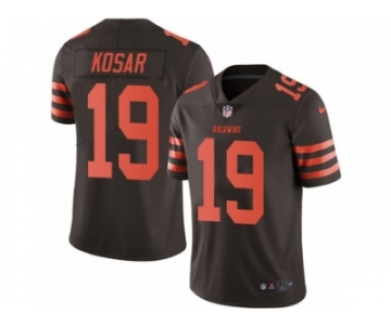 Men's Nike Cleveland Browns #19 Bernie Kosar Limited Brown Rush NFL Jersey