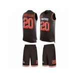 Men's Nike Cleveland Browns #20 Briean Boddy-Calhoun Limited Brown Tank Top Suit NFL Jersey