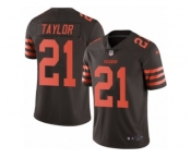 Men's Nike Cleveland Browns #21 Jamar Taylor Limited Brown Rush NFL Jersey