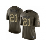 Men's Nike Cleveland Browns #21 Jamar Taylor Limited Green Salute to Service NFL Jersey