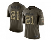 Men's Nike Cleveland Browns #21 Jamar Taylor Limited Green Salute to Service NFL Jersey