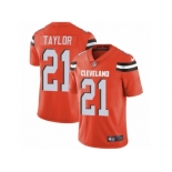 Men's Nike Cleveland Browns #21 Jamar Taylor Vapor Untouchable Limited Orange Alternate NFL Jersey