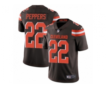 Men's Nike Cleveland Browns #22 Jabrill Peppers Brown Team Color Vapor Untouchable Limited Player NFL Jersey