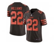 Men's Nike Cleveland Browns #22 Tramon Williams Limited Brown Rush NFL Jersey