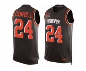 Men's Nike Cleveland Browns #24 Ibraheim Campbell Limited Brown Player Name & Number Tank Top NFL Jersey