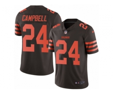 Men's Nike Cleveland Browns #24 Ibraheim Campbell Limited Brown Rush NFL Jersey