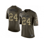 Men's Nike Cleveland Browns #24 Ibraheim Campbell Limited Green Salute to Service NFL Jersey