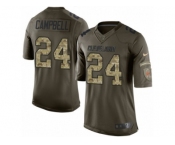 Men's Nike Cleveland Browns #24 Ibraheim Campbell Limited Green Salute to Service NFL Jersey