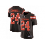 Men's Nike Cleveland Browns #24 Ibraheim Campbell Vapor Untouchable Limited Brown Team Color NFL Jersey