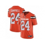 Men's Nike Cleveland Browns #24 Ibraheim Campbell Vapor Untouchable Limited Orange Alternate NFL Jersey