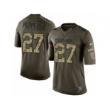 Men's Nike Cleveland Browns #27 Jabrill Peppers Limited Green Salute to Service NFL Jersey