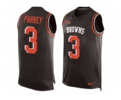 Men's Nike Cleveland Browns #3 Cody Parkey Limited Brown Player Name & Number Tank Top NFL Jersey