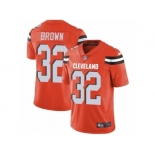 Men's Nike Cleveland Browns #32 Jim Brown Vapor Untouchable Limited Orange Alternate NFL Jersey