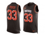 Men's Nike Cleveland Browns #33 Jordan Poyer Limited Brown Player Name & Number Tank Top NFL Jersey