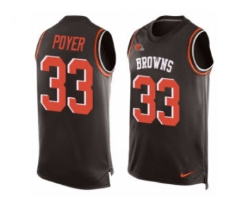 Men's Nike Cleveland Browns #33 Jordan Poyer Limited Brown Player Name & Number Tank Top NFL Jersey