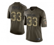 Men's Nike Cleveland Browns #33 Jordan Poyer Limited Green Salute to Service NFL Jersey