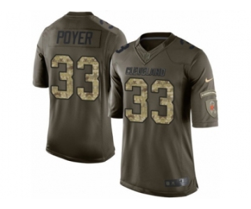 Men's Nike Cleveland Browns #33 Jordan Poyer Limited Green Salute to Service NFL Jersey