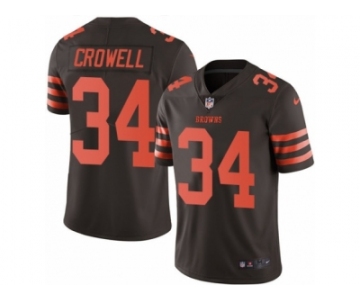 Men's Nike Cleveland Browns #34 Isaiah Crowell Limited Brown Rush NFL Jersey