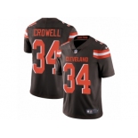 Men's Nike Cleveland Browns #34 Isaiah Crowell Vapor Untouchable Limited Brown Team Color NFL Jersey