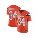 Men's Nike Cleveland Browns #34 Isaiah Crowell Vapor Untouchable Limited Orange Alternate NFL Jersey