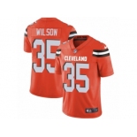 Men's Nike Cleveland Browns #35 Howard Wilson Vapor Untouchable Limited Orange Alternate NFL Jersey