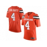 Men's Nike Cleveland Browns #4 Britton Colquitt Limited Orange Alternate NFL Jersey