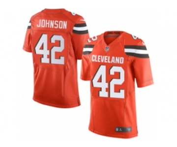 Men's Nike Cleveland Browns #42 Malcolm Johnson Limited Orange Alternate NFL Jersey