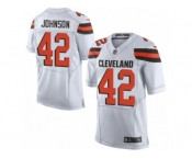 Men's Nike Cleveland Browns #42 Malcolm Johnson Limited White NFL Jersey