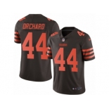 Men's Nike Cleveland Browns #44 Nate Orchard Limited Brown Rush NFL Jersey