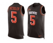 Men's Nike Cleveland Browns #5 Cody Kessler Limited Brown Player Name & Number Tank Top NFL Jersey