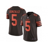 Men's Nike Cleveland Browns #5 Zane Gonzalez Limited Brown Rush NFL Jersey