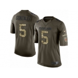 Men's Nike Cleveland Browns #5 Zane Gonzalez Limited Green Salute to Service NFL Jersey