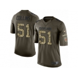 Men's Nike Cleveland Browns #51 Jamie Collins Limited Green Salute to Service NFL Jersey