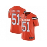 Men's Nike Cleveland Browns #51 Jamie Collins Vapor Untouchable Limited Orange Alternate NFL Jersey