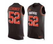 Men's Nike Cleveland Browns #52 Corey Lemonier Limited Brown Player Name & Number Tank Top NFL Jersey