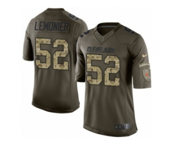 Men's Nike Cleveland Browns #52 Corey Lemonier Limited Green Salute to Service NFL Jersey