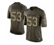 Men's Nike Cleveland Browns #53 Joe Schobert Limited Green Salute to Service NFL Jersey