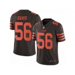 Men's Nike Cleveland Browns #56 DeMario Davis Limited Brown Rush NFL Jersey