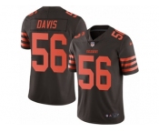 Men's Nike Cleveland Browns #56 DeMario Davis Limited Brown Rush NFL Jersey