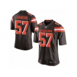 Men's Nike Cleveland Browns #57 Cam Johnson Limited Brown Team Color NFL Jersey