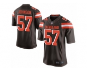 Men's Nike Cleveland Browns #57 Cam Johnson Limited Brown Team Color NFL Jersey