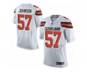 Men's Nike Cleveland Browns #57 Cam Johnson Limited White NFL Jersey